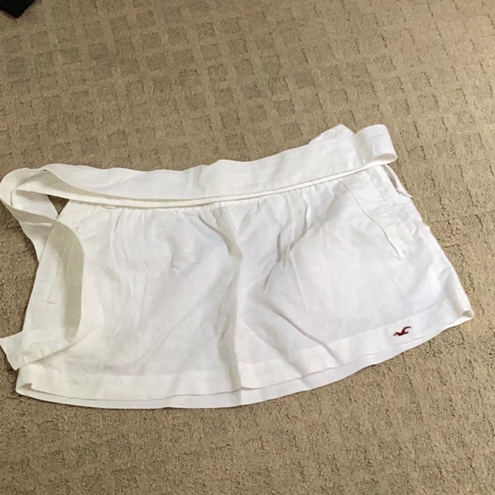 Cute linen blend short skirt